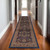8' Blue And Red Oriental Runner Rug