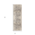7' Runner Gray Floral Runner Rug