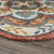 6' Red Round Wool Hand Hooked Handmade Area Rug