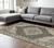 10' X 13' Gray And Beige Medallion Area Rug With Fringe