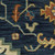 8' Blue Ivory And Gray Oriental Runner Rug With Fringe