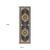 8' Blue Ivory And Gray Oriental Runner Rug With Fringe