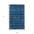 4' X 6' Dark Blue Striped Hand Woven Area Rug