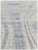 6' X 9' Ivory Gray and Blue Abstract Hand Knotted Worn Faded Area Rug
