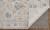 7' X 10' Ivory Taupe and Blue Floral Power Loom Worn Faded Area Rug With Fringe