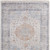 4' X 6' Ivory Blue and Orange Oriental Hand Woven Distressed Area Rug With Fringe