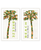 Set Of Two Summer Breeze Funky Palm Trees White Framed Wall Art