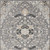 9' X 12' Ivory Black and Gray Floral Medallion Non Skid Area Rug