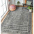 5' X 8' Charcoal And Gray Medallion Area Rug