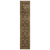 12' Brown And Gold Oriental Runner Rug