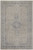 4' X 5' Gray Blue and Taupe Oriental Power Loom Worn Faded Area Rug With Fringe