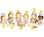 Nativity 9 Piece 3.5H White Knitted Look