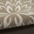 7' Taupe and Ivory Floral Runner Rug
