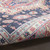 5' X 7' Navy Blue and Red Medallion Distressed Non Skid Area Rug