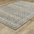 3' X 5' Gray And Beige Diamond Area Rug With Fringe