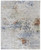 7' X 10' Red Blue and Ivory Abstract Power Loom Area Rug