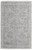 5' X 8' Gray Blue and Taupe Oriental Hand Woven Distressed Area Rug With Fringe