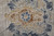 8' X 10' Ivory Taupe and Blue Floral Power Loom Worn Faded Area Rug With Fringe
