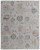 8' X 10' Ivory Taupe and Blue Floral Power Loom Worn Faded Area Rug With Fringe