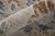 8' X 10' Ivory Taupe and Blue Floral Power Loom Worn Faded Area Rug With Fringe