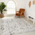 7' X 10' Beige and Gray Abstract Distressed Area Rug