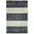 4' X 6' Charcoal And Ivory Wool Striped Hand Woven Area Rug