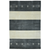 4' X 6' Charcoal And Ivory Wool Striped Hand Woven Area Rug