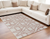 5' X 8' Ivory Pink and Tan Wool Geometric Hand Tufted Area Rug