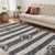 5' X 8' Beige Abstract Geometric Hand Tufted Non Skid Area Rug