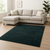 9' X 12' Charcoal And Black Abstract Hand Woven Area Rug
