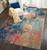 8' X 11' Blue and Yellow Abstract Power Loom Area Rug