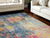 8' X 11' Blue and Yellow Abstract Power Loom Area Rug