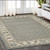 5' X 7' Blue And Ivory Oriental Area Rug