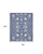 7' X 10' Navy Blue Ivory and Beige Floral Distressed Non Skid Area Rug