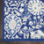 7' X 10' Navy Blue Ivory and Beige Floral Distressed Non Skid Area Rug