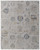 7' X 10' Ivory Taupe and Blue Floral Power Loom Worn Faded Area Rug With Fringe