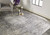 8' Gray and Ivory Oriental Power Loom Worn Faded Runner Rug