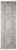 8' Gray and Ivory Oriental Power Loom Worn Faded Runner Rug
