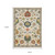 7' X 10' Ivory Gray And Blue Oriental Area Rug With Fringe