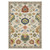 7' X 10' Ivory Gray And Blue Oriental Area Rug With Fringe