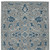 8' X 10' Gray Blue And Ivory Wool Floral Medallion Hand Hooked Area Rug