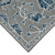 8' X 10' Gray Blue And Ivory Wool Floral Medallion Hand Hooked Area Rug