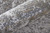 8' Gray and Silver Abstract Power Loom Worn Faded Runner Rug