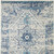 5' X 7' Ivory And Light Blue Floral Medallion Distressed Area Rug