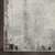 8' Ivory Black and Gray Abstract Non Skid Runner Rug