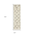 8' Ivory Gray And Teal Geometric Shag Runner Rug With Fringe