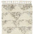 8' Ivory Gray And Teal Geometric Shag Runner Rug With Fringe