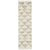 8' Ivory Gray And Teal Geometric Shag Runner Rug With Fringe
