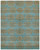 2' X 3' Green and Brown Floral Hand Knotted Worn Faded Area Rug
