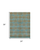 2' X 3' Green and Brown Floral Hand Knotted Worn Faded Area Rug